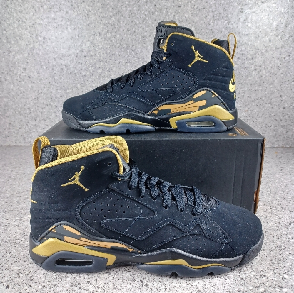 Nike Air Jordan MVP Black Metallic Gold Sneakers Shoes